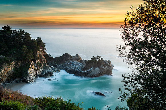 McWay Falls at Sunset - California